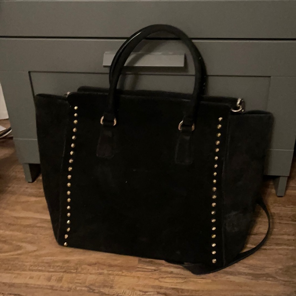 Stuart Weitzman black suede bag